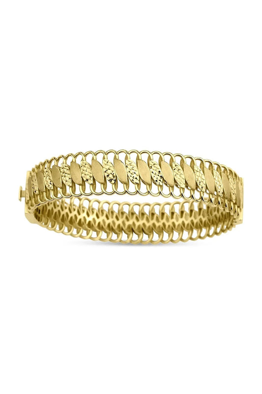 14ct Gold Diamond Cut Vienna Bracelet-0
