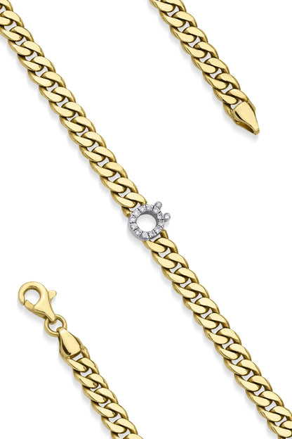14ct Gold Diamond Personalized Letter Bracelet-0