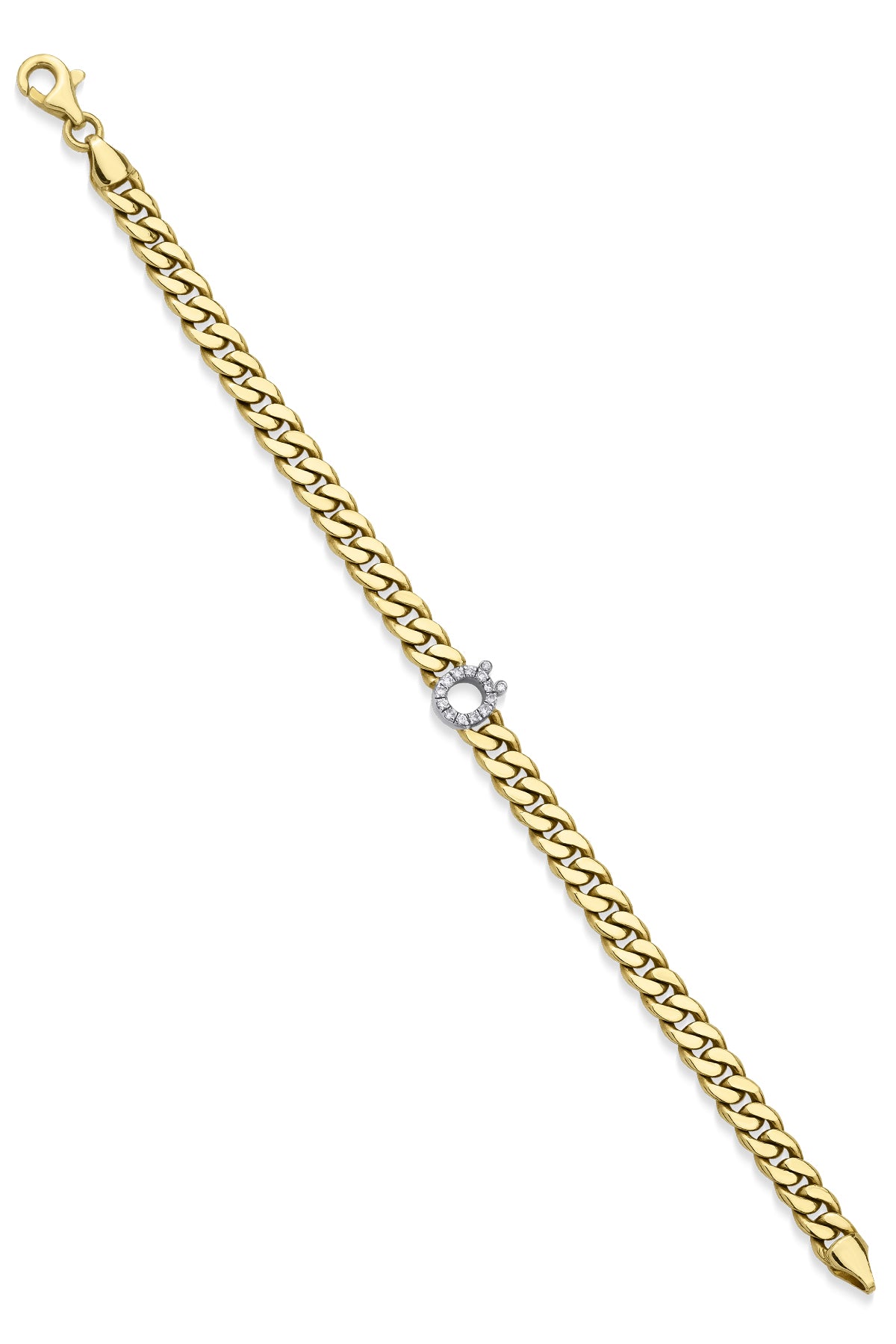 14ct Gold Diamond Personalized Letter Bracelet-1