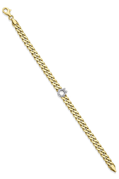 14ct Gold Diamond Personalized Letter Bracelet-1
