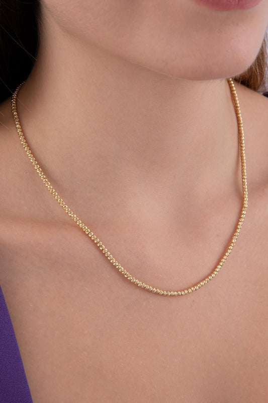 14ct Gold Dorica Ball Beaded Chain-0
