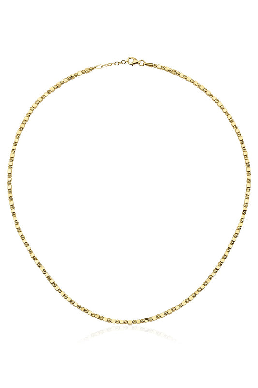 14ct Gold Dorica Ball & Cube Bead Chain-0