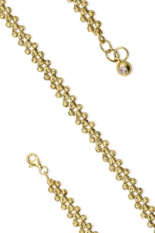 14ct Gold Dorica Tarnish Resistant Adjustable Bracelet-0