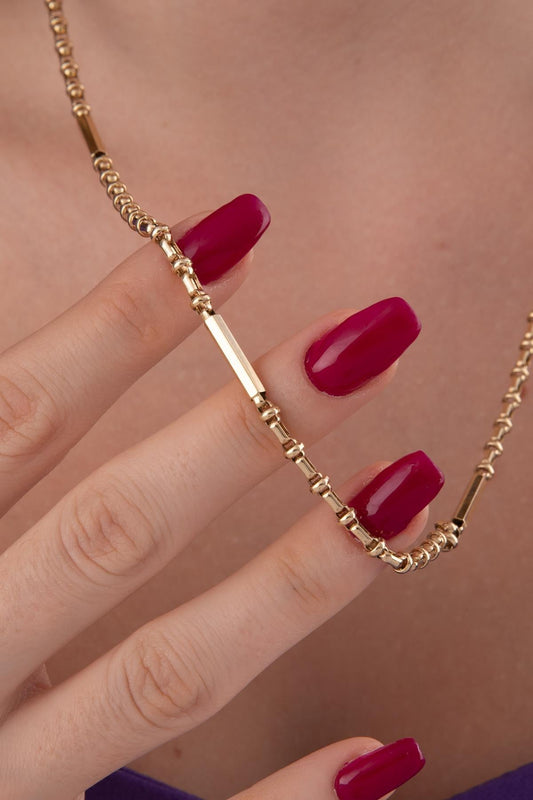 14ct Gold Essence Roller Chain-1