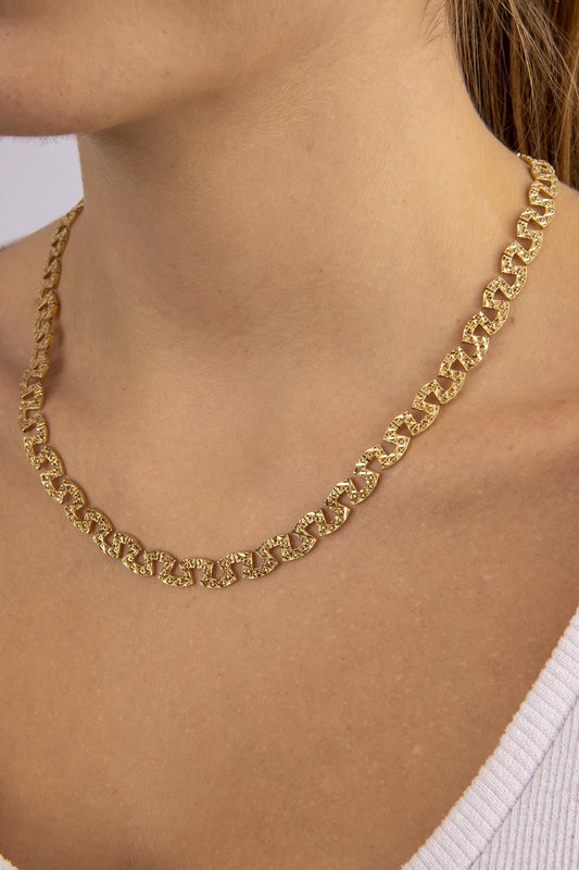 14ct Gold Greca Necklace-0