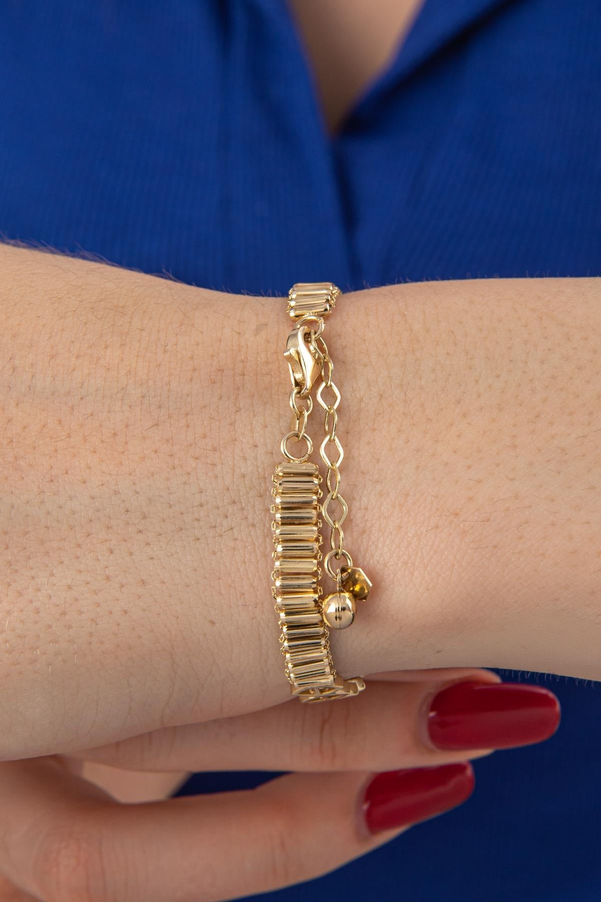 14ct Gold Violet Bracelet-3