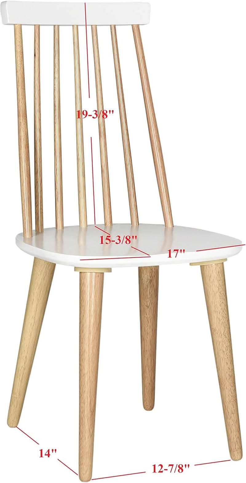 Burris Farmhouse Spindle Side Chair Natural White Set Of 2-2