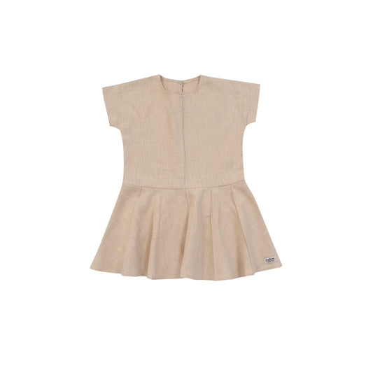 Ramie Baby/Kid Dress - Beige-0