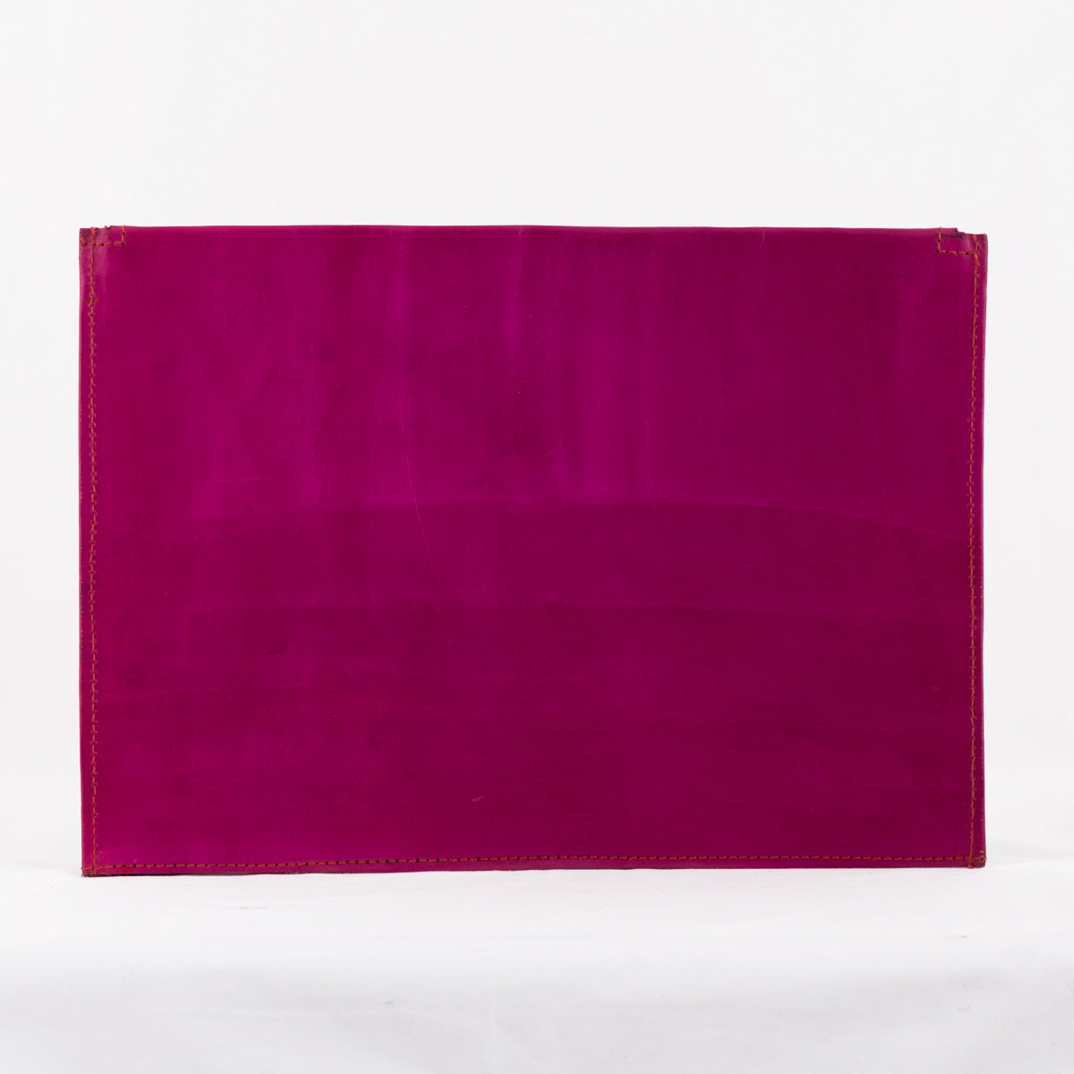 Hand-carved Leather iPad Case with Hand-block Ajrakh Print - Pink Green-2