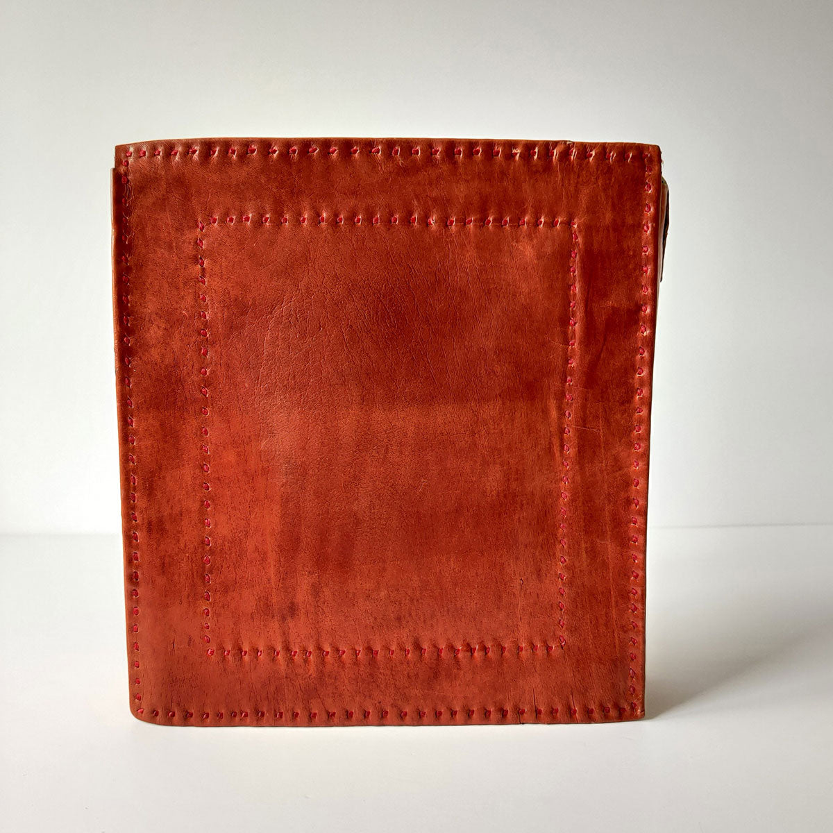 Intricate Embroidery Camel Leather Handbag-3