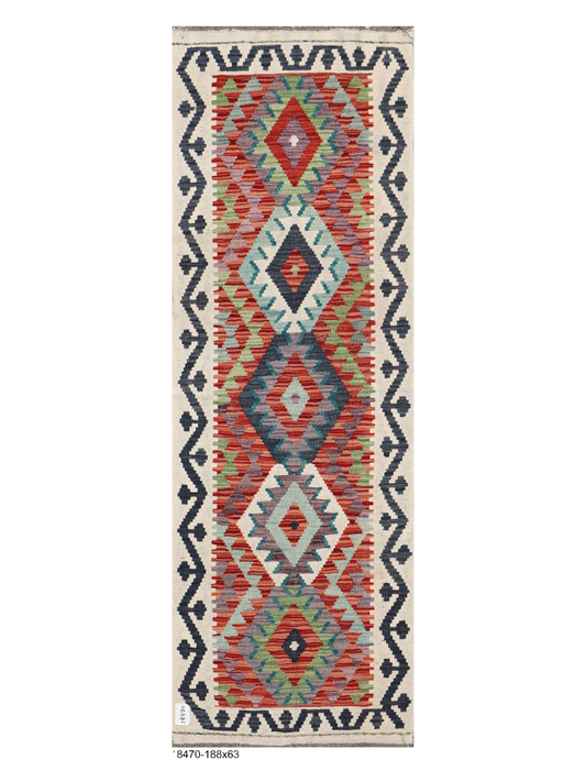Maimana Kilim Runner - 188 x 63 cm-0