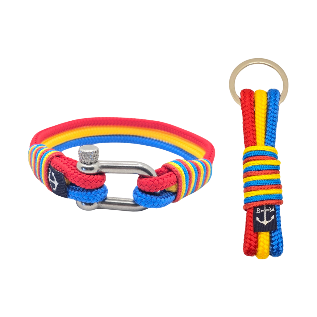 Romanian Flag Sailor Bracelet and Keychain-0