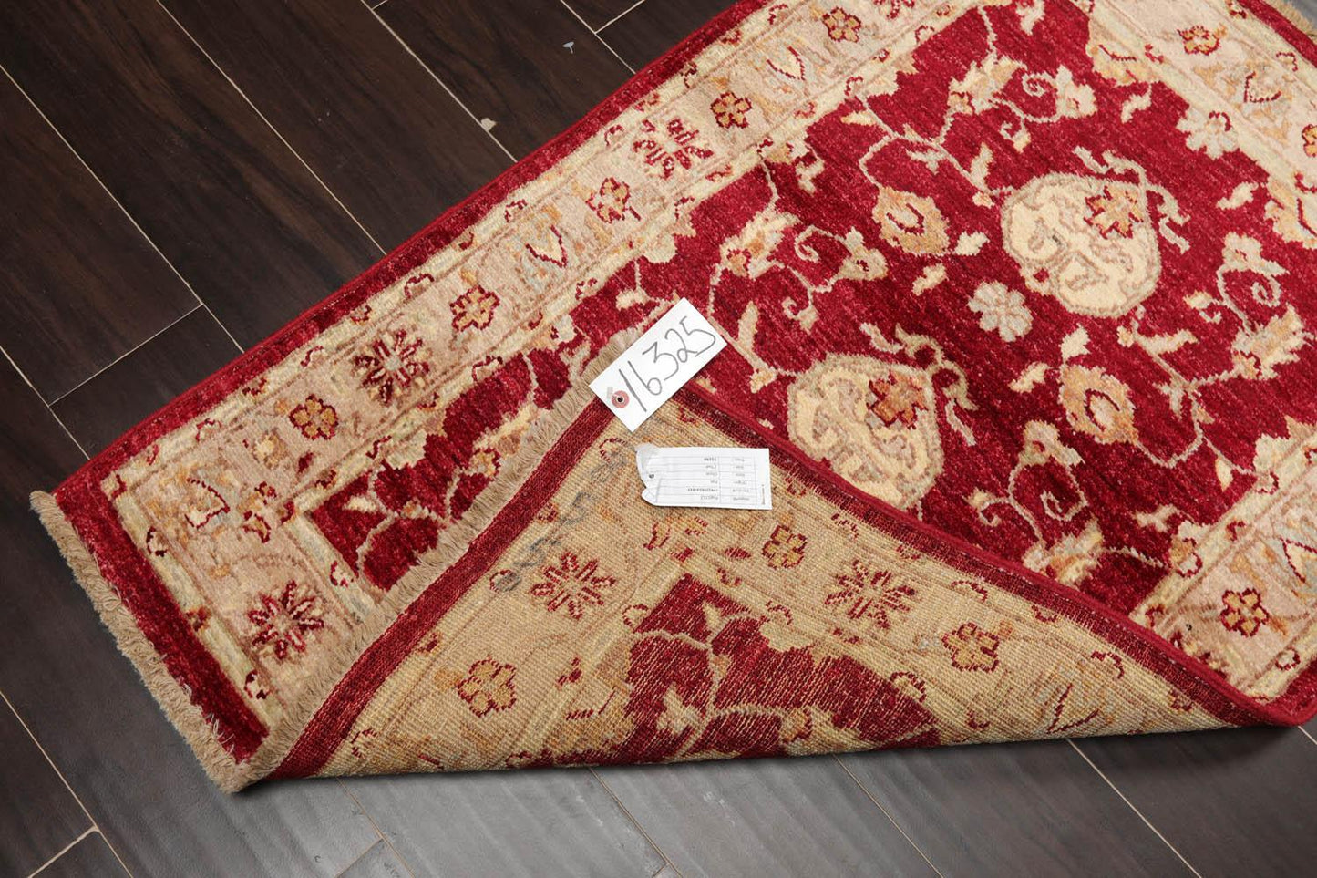 Chobi Peshawar Hand Knotted 100% Wool Traditional Area Rug Wine, Taupe 2'7" x 4'-4