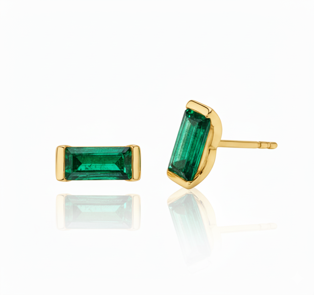 Linéa Baguette Stud Earrings-0