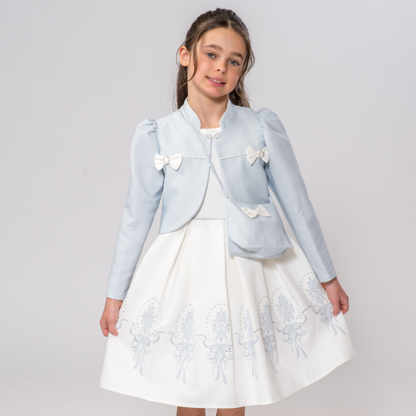 Baby Blue Elegant Girl Dress-0