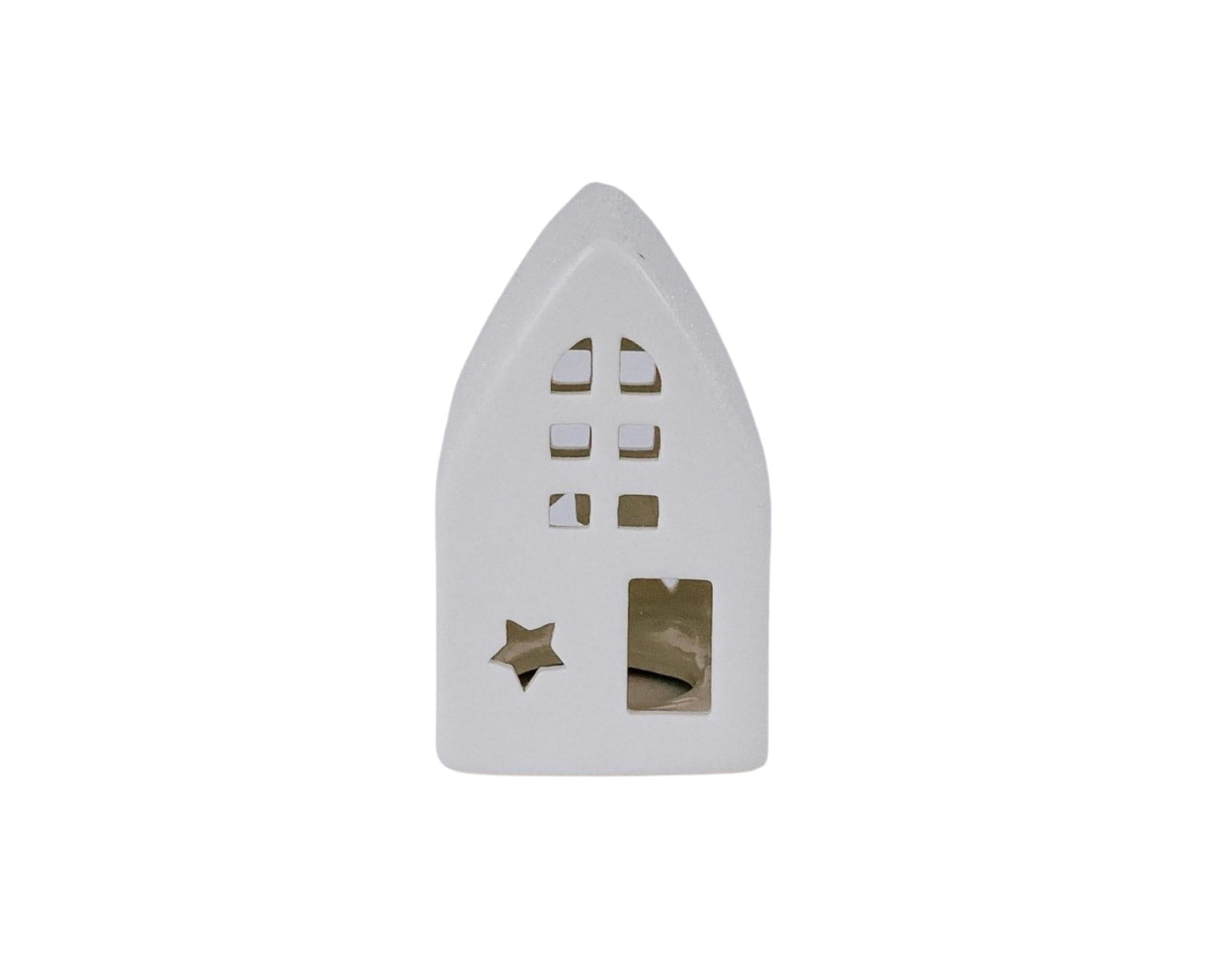 Christmas Ceramic House Tealight Holder-3