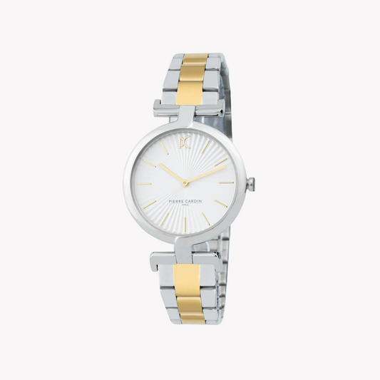 Pierre Cardin Women's Silver & Gold Watch, Silver Dial | Cmd.3510-0