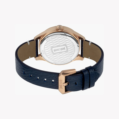 Just Cavalli Men's Blue Leather Watch, Rose Gold Case | Jc1g108l0025-2
