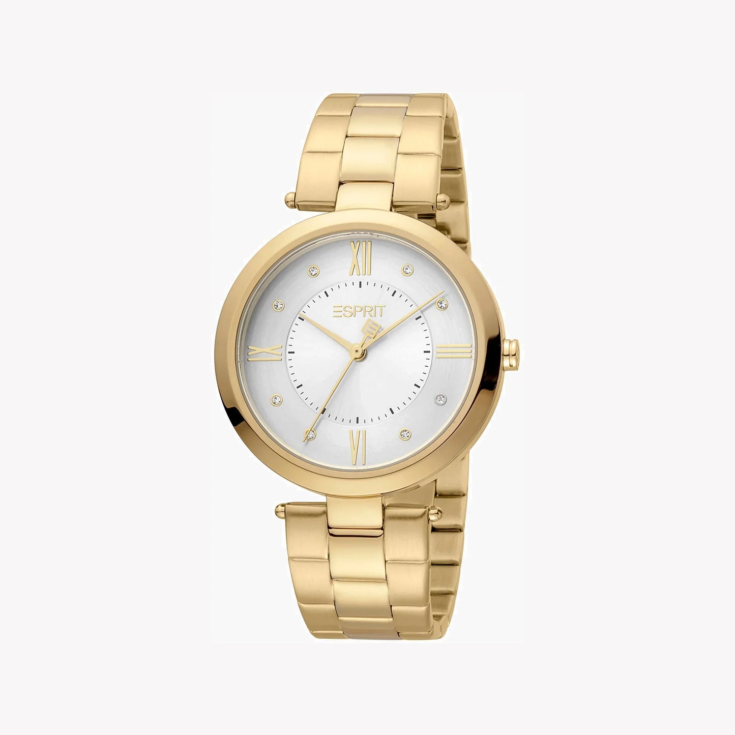 Esprit Women's Gold Stainless Steel Watch, Silver Dial | Es1l136m0015-1