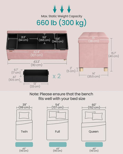 Jelly Pink Velvet Extra Large Storage Ottoman Chest-2