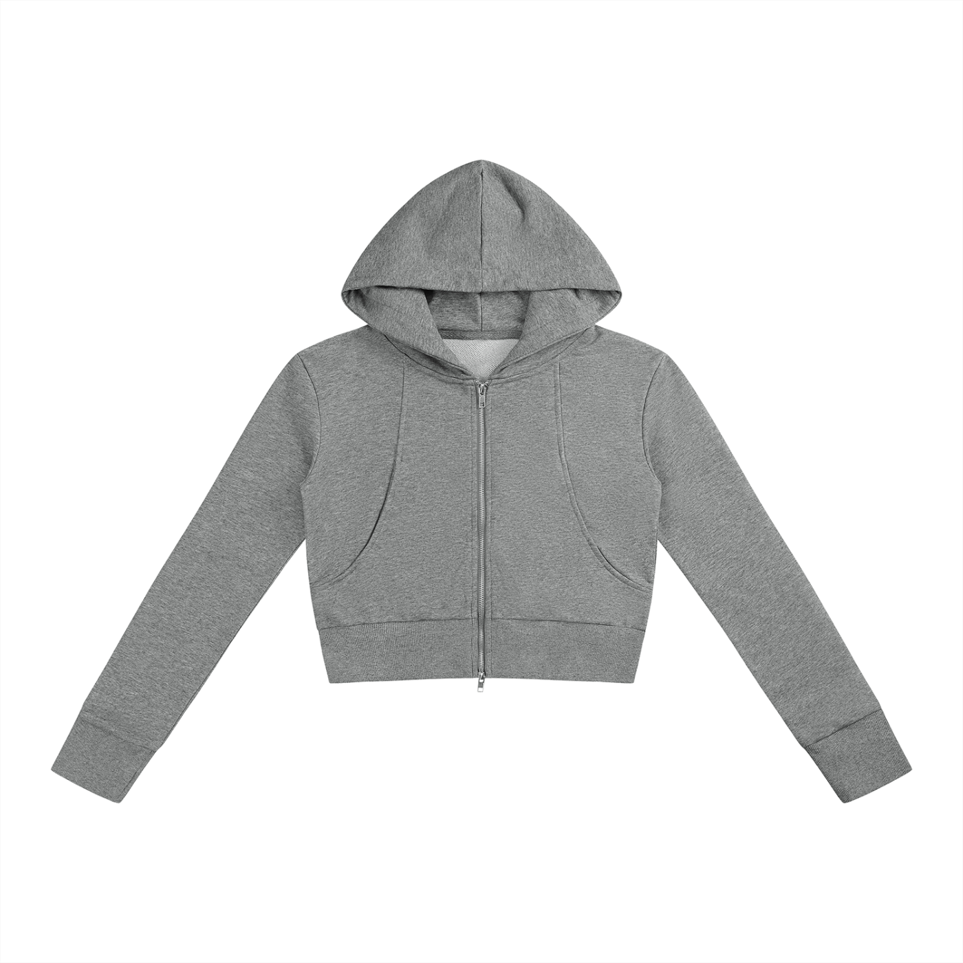Women’s Slim Crop Full Zip Hoodie-4