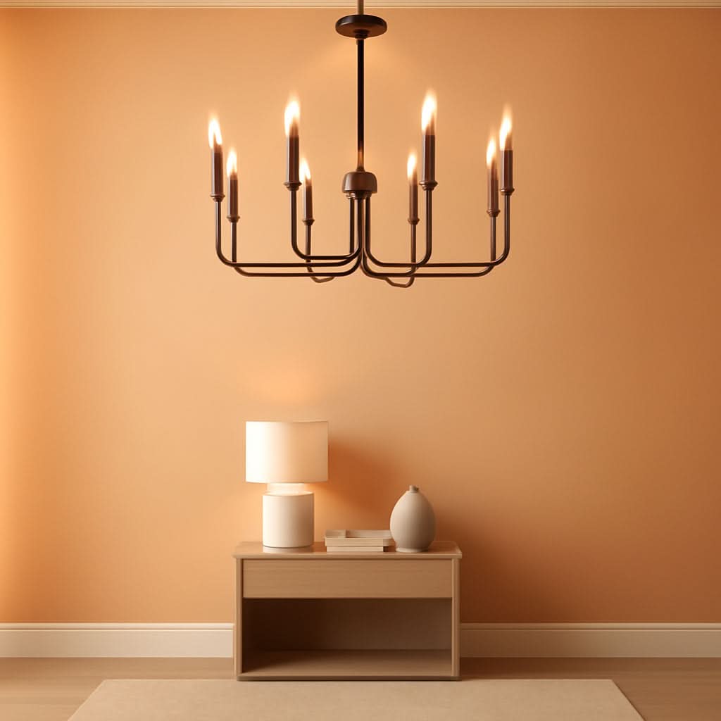 Rustic Black 6 Light Farmhouse Chandelier For Dining Room-0