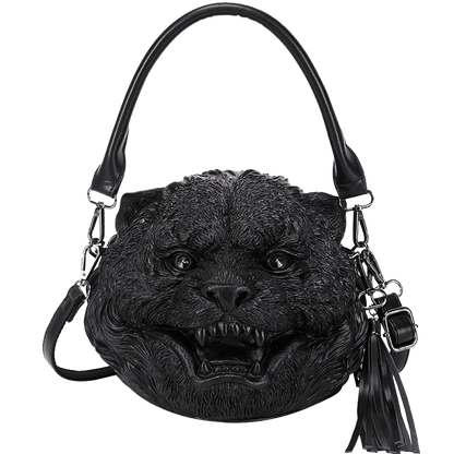 3D Backpack, Fashion 3D Happy Small Tiger Head SquareBag,  Cross Body Handle Shoulder Bag-1