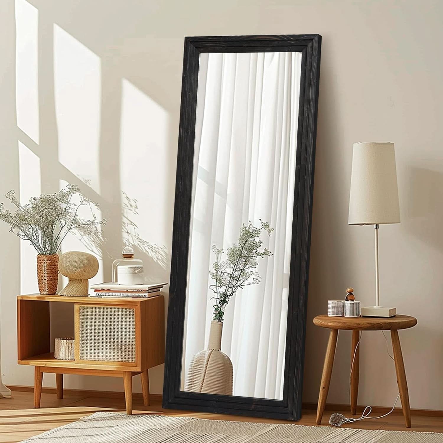 Full Length Mirror 65 By 24 Inch Black Home Decor Accent-3