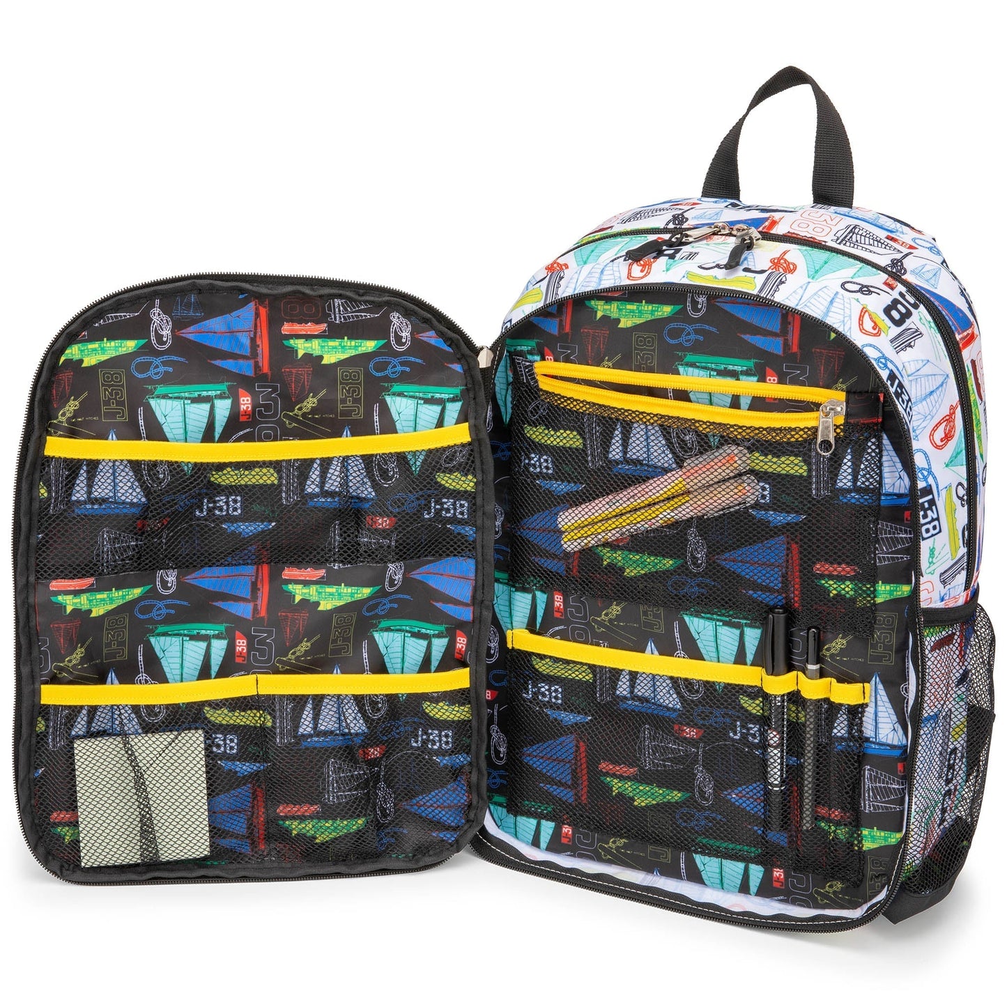 Kids Backpack | 16" Tall | Sailboats-1