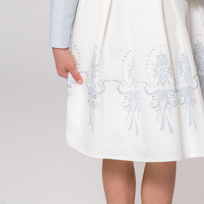 Baby Blue Elegant Girl Dress-3