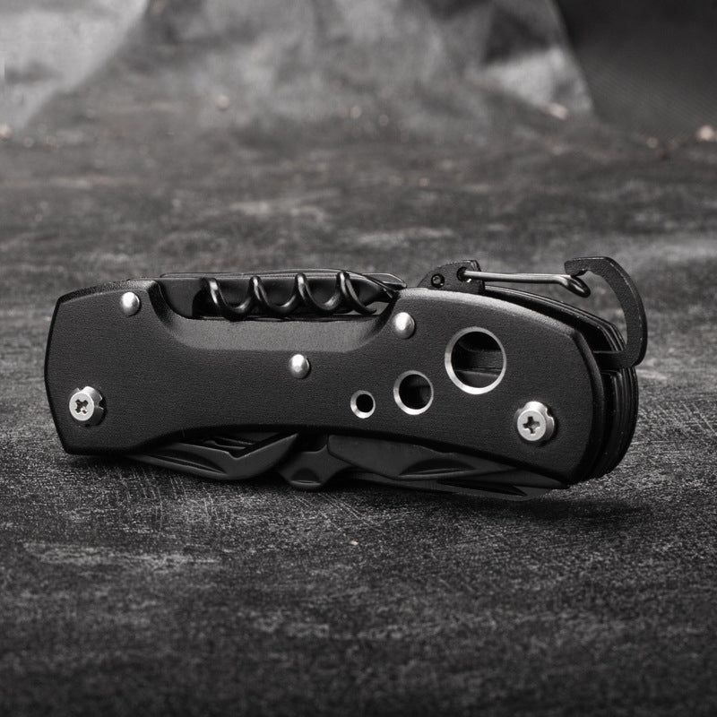 15 Function All in One Mysterious Black Folding Multi Function Pocket Knife-1