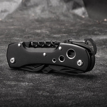 15 Function All in One Mysterious Black Folding Multi Function Pocket Knife-1