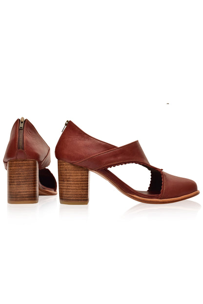 Rain Kiss Leather Heel Booties-3