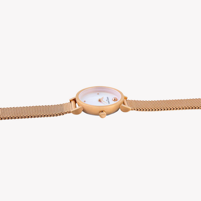 Pierre Cardin Women's Rose Gold Watch, White Dial | Ccm.0524-2