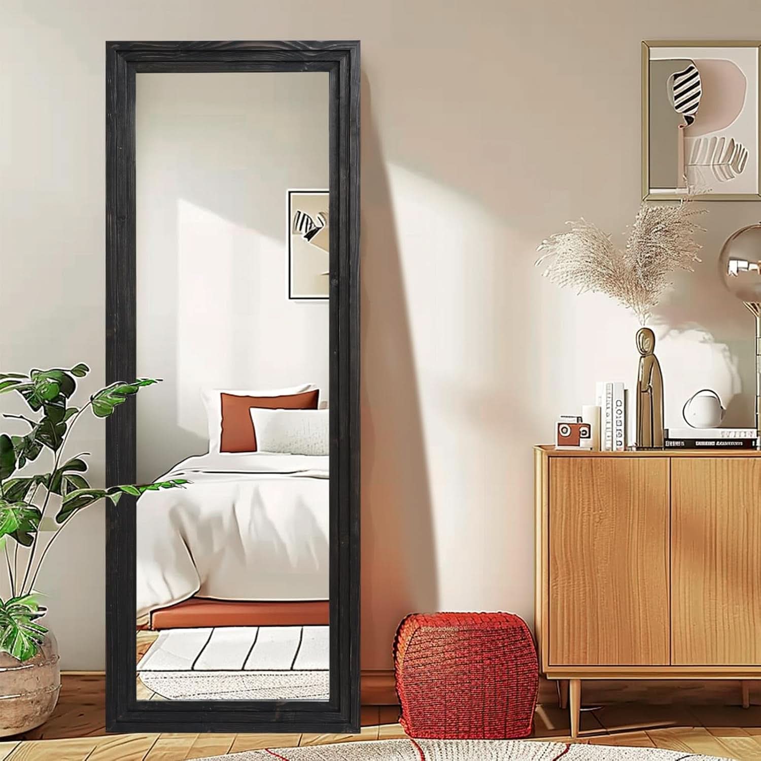 Full Length Mirror 65 By 24 Inch Black Home Decor Accent-4