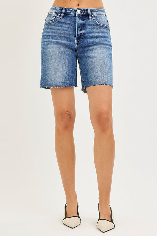 RISEN Tummy Control High Rise Raw Cut Hem Jhorts-1