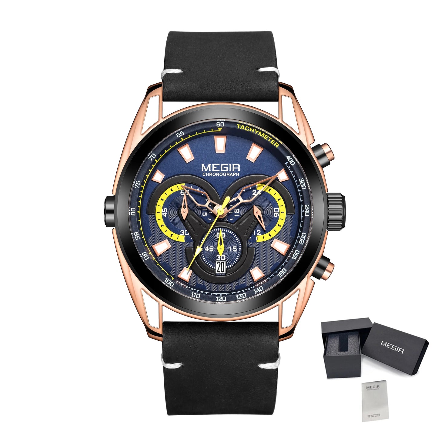 MEGIR Top Brand Luxury Men's Wrist Watch Man Luminous Waterproof Sport Men Quartz Wristwatches Relogio Masculino Dropshipping 2135-15