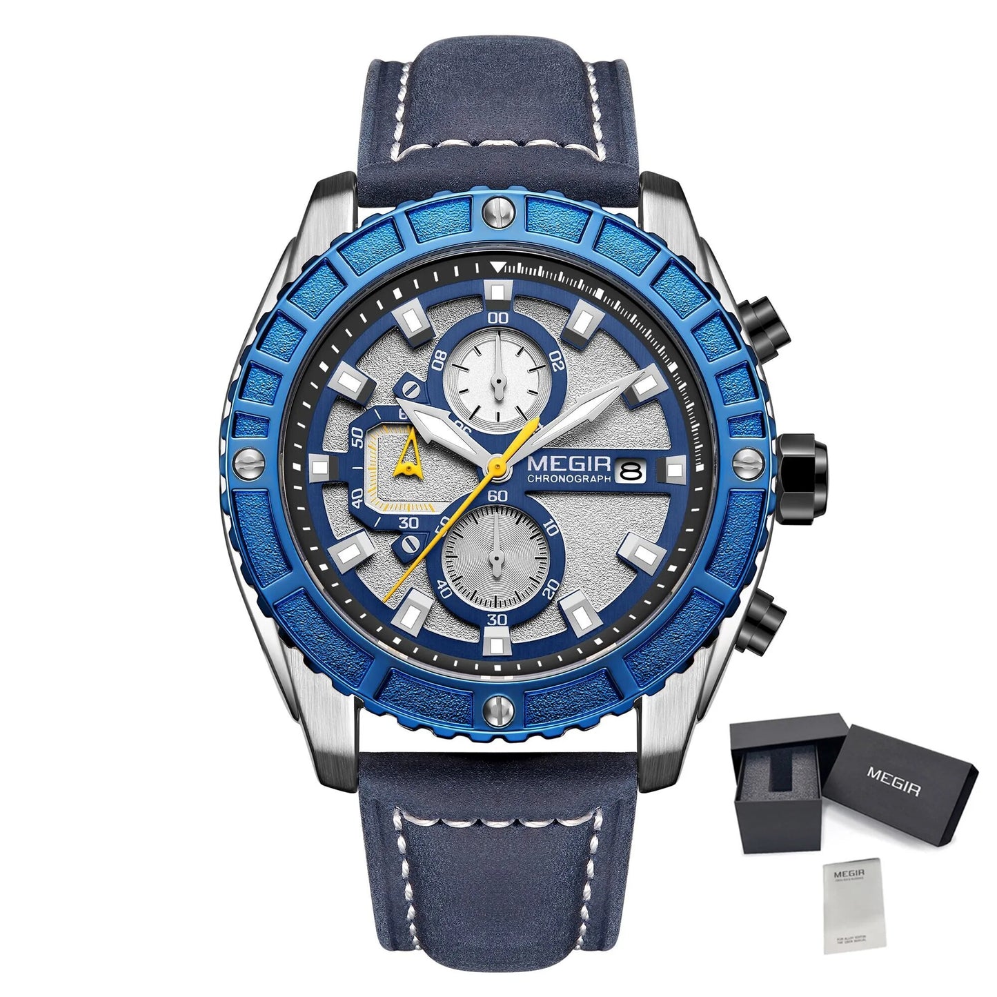 MEGIR Fashion Men's Sport Watches Waterproof Luminous Man Quartz Military Wristwatch Clock Gift for Men Relogio Masculino 2119-14