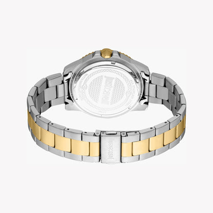 Just Cavalli Men's Two Tone Silver & Gold Watch, Blue Dial | Jc1g246m0275-2