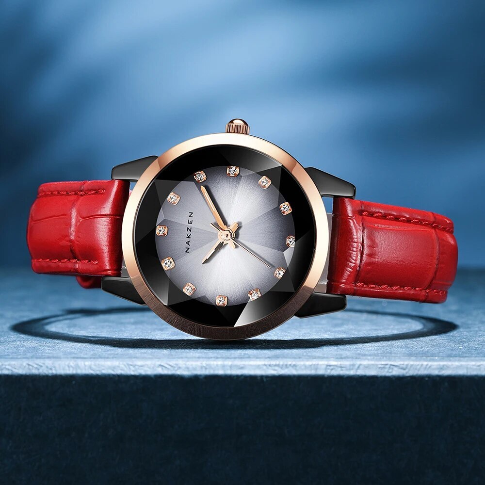 NAKZEN Women Watches Waterproof Black Ceramic Leather Luxury Fashion Ladies Quartz Watch Relogio Feminino Montre Femme 1027-1