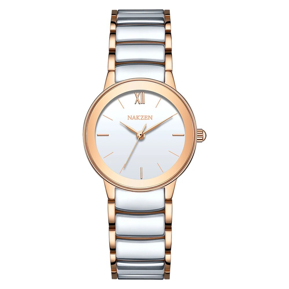 Ladies Quartz Watch Luxury Diamond Wristwatch Life Waterproof  Stainless Steel  Clock Gifts for Women White Watches Casual Reloj 1031-6