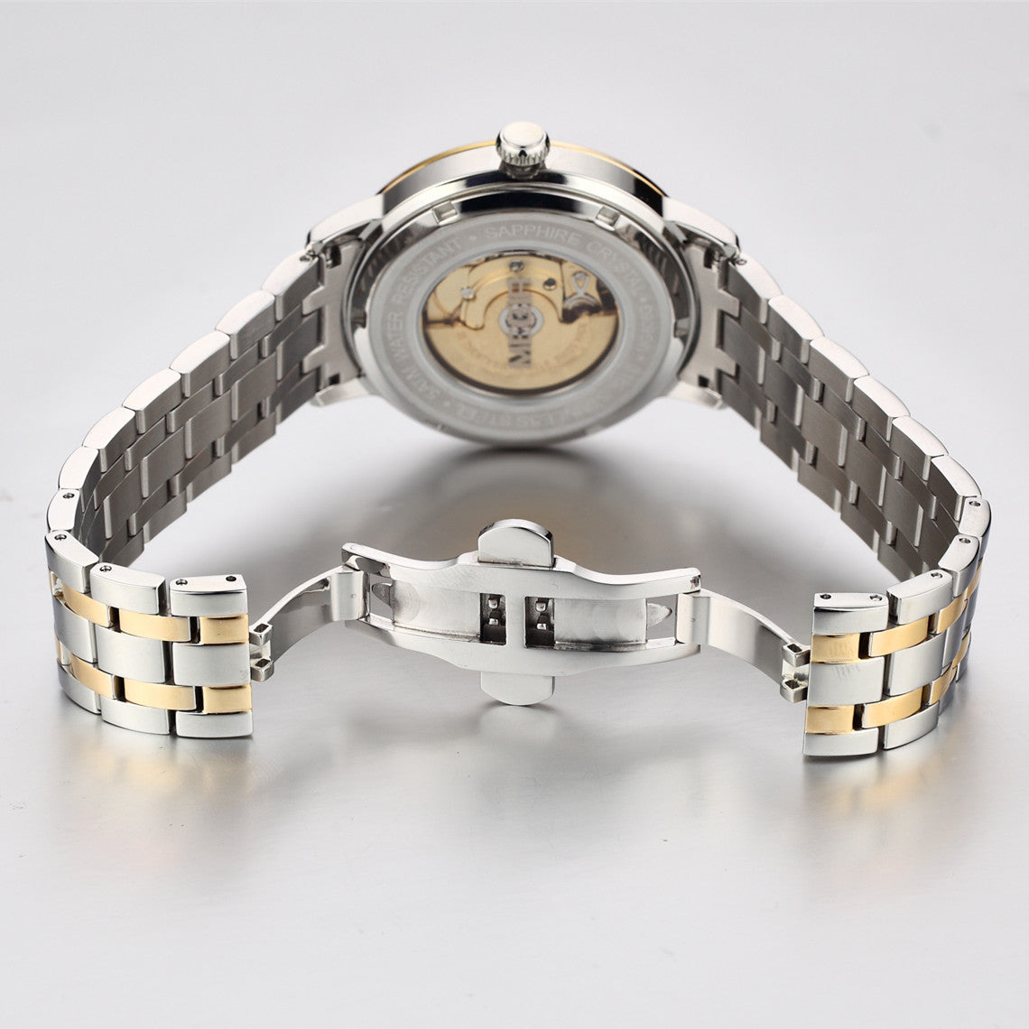 MEGIR Automatic Mechanical Watch Men Stainless Steel Watches Top Brand Luxury Business Wristwatch Male Clock Relogio Masculino 96001-7