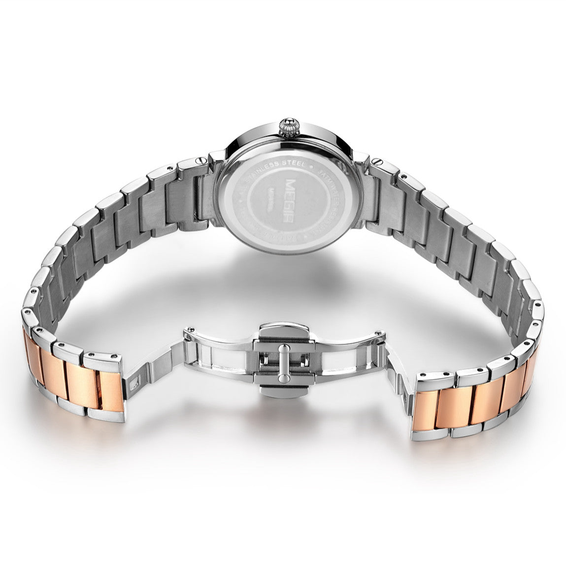 MEGIR Fashion Stainless Steel Women Bracelet Quartz Watches Elegant Business Ladies Clock Female Sport Wristwatch Reloj Mujer 4164-7