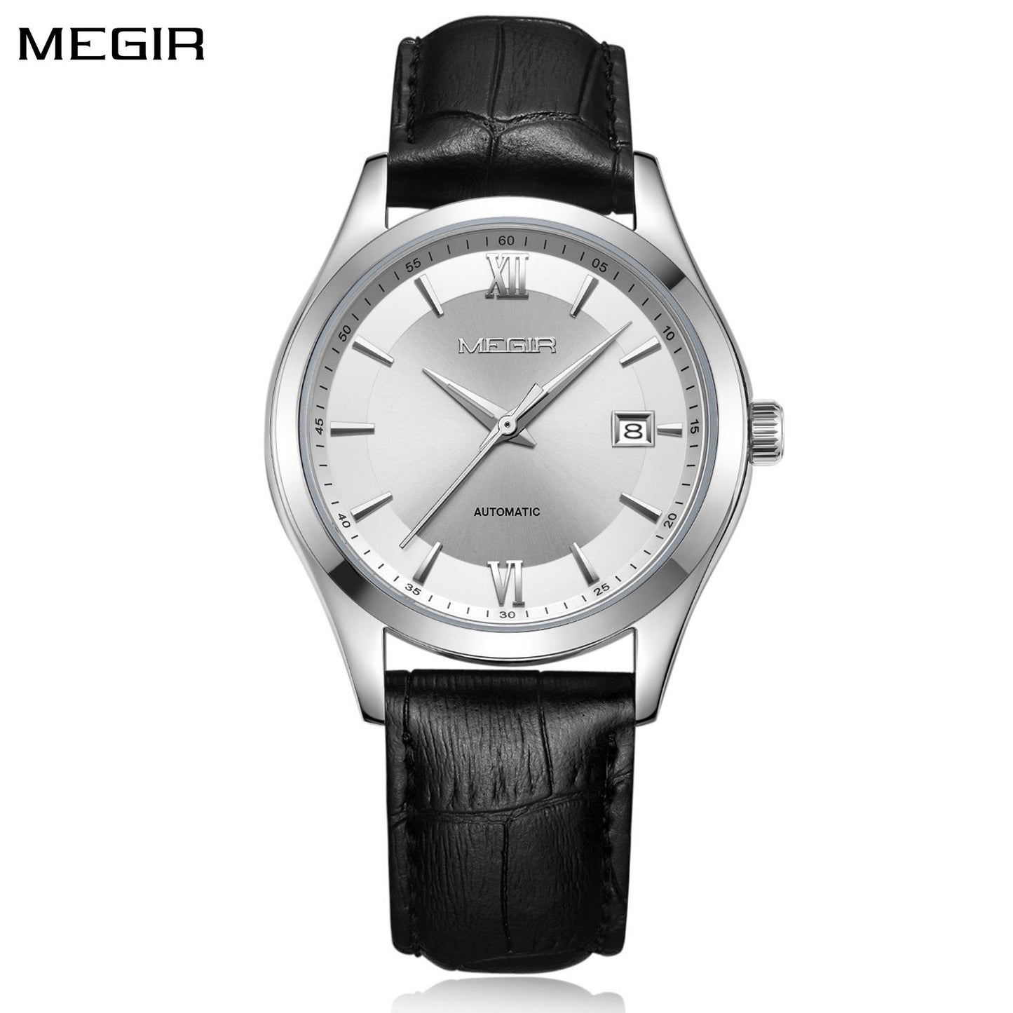 MEGIR Original Brand Men's Watches Automatic Mechanical Watch 5Bar Waterproof Leather Luxury Wristwatch Clock Relogio Masculino 62063-0