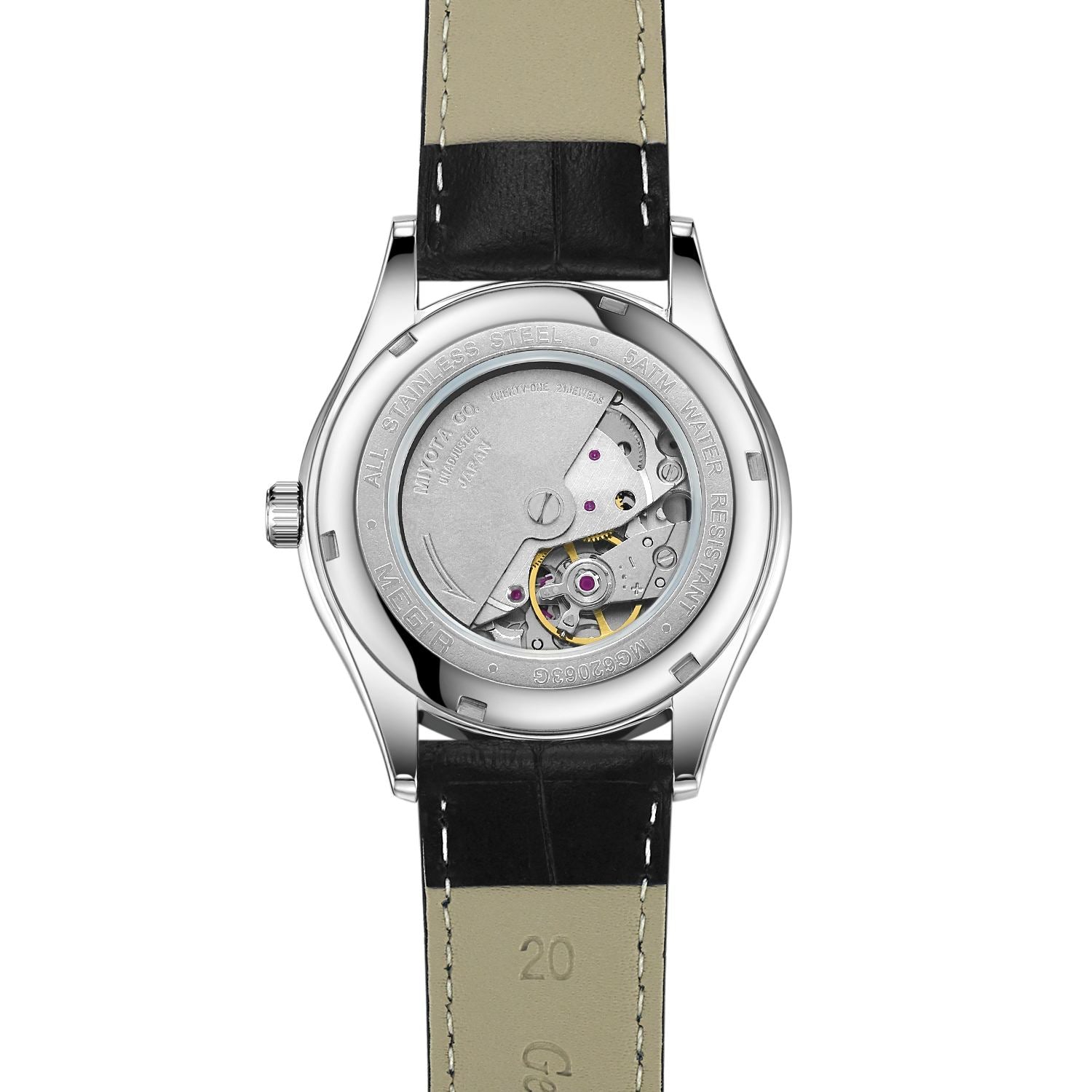 MEGIR Original Brand Men's Watches Automatic Mechanical Watch 5Bar Waterproof Leather Luxury Wristwatch Clock Relogio Masculino 62063-7