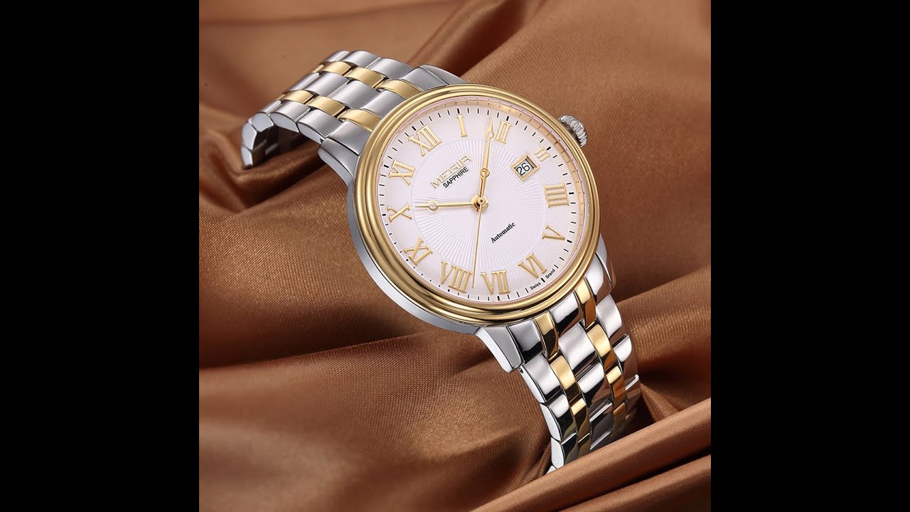 MEGIR Automatic Mechanical Watch Men Stainless Steel Watches Top Brand Luxury Business Wristwatch Male Clock Relogio Masculino 96001-9