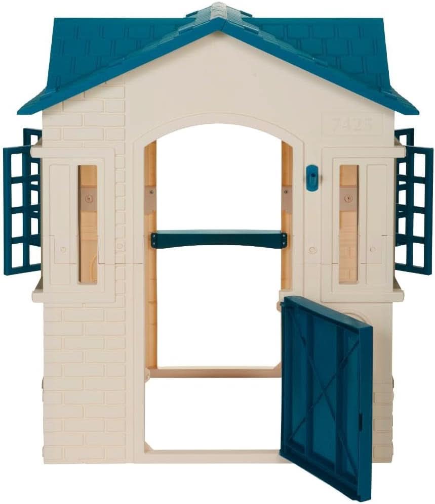 Blue Cape Cottage Playhouse Large Outdoor Kids Playhouse-4