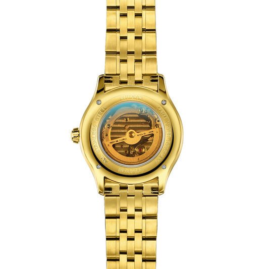 RUIMAS Luxury Men Mechanical Watches Sapphire Glass Stainless Steel Bracelet Business Casual WristWatch Clock Montre Homme 6736-10