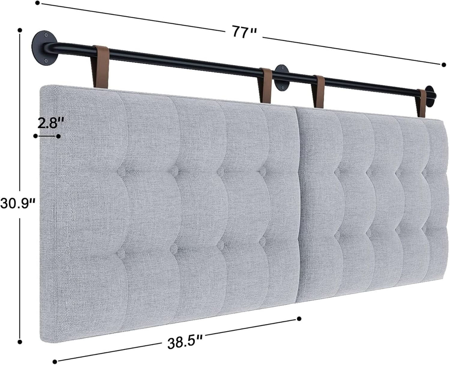 Adjustable Wall Mounted King Size Headboard with Tufting-1