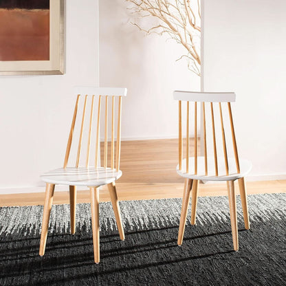 Burris Farmhouse Spindle Side Chair Natural White Set Of 2-1